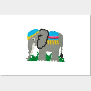 Elephant illustration Posters and Art